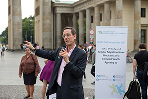 J. K. Bingham at gathering preceding the kick-off of the GFMD in Berlin.