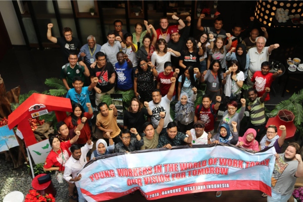 Participants at the young workers seminar in Bandung, Indonesia, organized by International Young Christian Workers (IYCW) on 14-23 August 2018